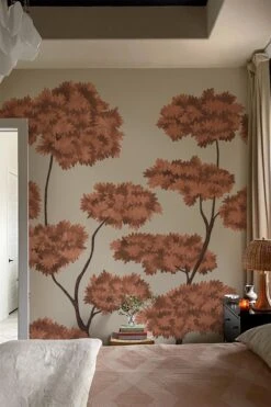 Woodland Forest Rust Red -Belartestudio Shop EclecticBohemian WoodlandForest BAS02709096 RustRed 2