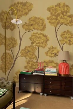 Woodland Forest Yellow -Belartestudio Shop EclecticBohemian WoodlandForest BAS02710050 Yellow 2