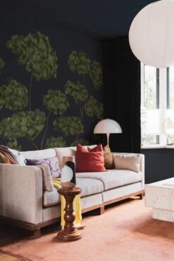 Woodland Forest Dark Green -Belartestudio Shop EclecticBohemian WoodlandForest BAS02710048 DarkGreen 3