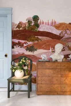 Eclectic Landscape Pink -Belartestudio Shop Eclecticbohemian EclecticLandscape BAS02713035 Pink 3
