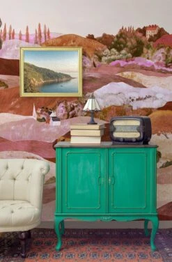 Eclectic Landscape Pink -Belartestudio Shop Eclecticbohemian EclecticLandscape BAS02713035 Pink 5 jewel