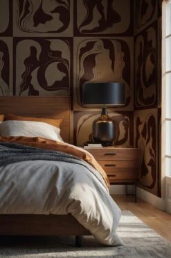 Flower Silhouette Burgundy