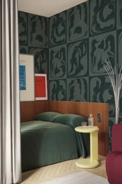 Flower Silhouette Teal -Belartestudio Shop ElectricDeco FlowerSilhouette BAS06410027 Teal 3 y olenchyn