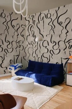 Swirling Lines Beige -Belartestudio Shop ElectricDeco SwirlingLines BAS06406090 Beige 1