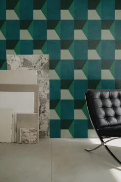 Geometric Shades Emerald Green -Belartestudio Shop IndustrialElemets GeometricShades BAS06004120 EmeraldGreen 1
