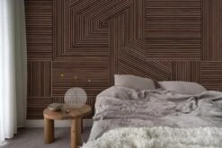 Graphic Rib Wood Wallpaper Brown Oak -Belartestudio Shop JapandiEssence GraphicRibWood BAS01013088 BrownOak 3