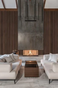 Rib Wood Wallpaper Brown Oak