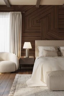 Graphic Rib Wood Wallpaper Brown Oak -Belartestudio Shop JapandiRevival GraphicRibWood BAS01013088 BrownOak 1