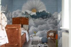 Engraved Sunscape Blue -Belartestudio Shop Kidswallmurals EsotericSky BAS04301020 blue 1