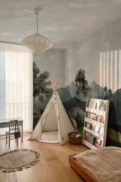 Vintage Landscape Sky Blue