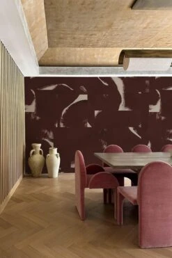 Brushed Tiles Burgundy -Belartestudio Shop MediterraneanEssence BrushedTiles BAS03806038 Burgundy 3 casaalpaca