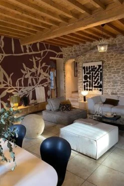 Olive Branch Burgundy -Belartestudio Shop MediterraneanEssence.OliveBranch BAS03804038 Burgundy 2 Valeriemainmat