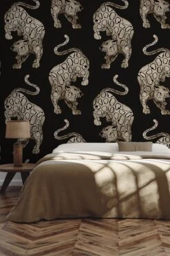 Feline Black -Belartestudio Shop Minimaluxfelinblackbedroom