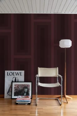 Soft Fadings Burgundy -Belartestudio Shop ModernStripes SoftFadings BAS00109038 Burgundy 4