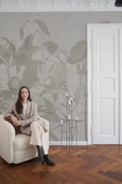 Luxe Botanical Mural Pale Beige -Belartestudio Shop ModernTradition LuxeBotanicalMural BAS01507076 PaleBeige 5