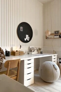 Fluted Wall Mural Creme -Belartestudio Shop NeutralLuxe FlutedWallMural BAS030009004 CremeWhite 1