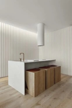 Fluted Wall Mural Creme -Belartestudio Shop NeutralLuxe FlutedWallMural BAS030009004 CremeWhite 2