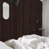 Rib Wood Wallpaper Dark Oak