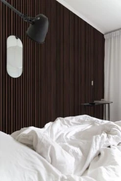 Rib Wood Wallpaper Dark Oak