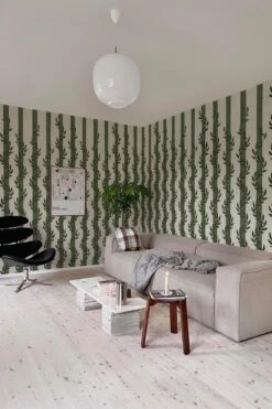 Botanical Stripe Dark Green -Belartestudio Shop NostalgicTradition BotanicalStripe BAS04611048 DarkGreen 2