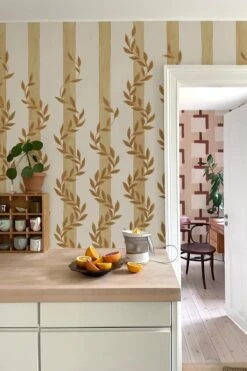 Botanical Stripe Yellow 9 Botanical Stripe Yellow -Belartestudio Shop NostalgicTradition BotanicalStripe BAS04612050 Yellow 3