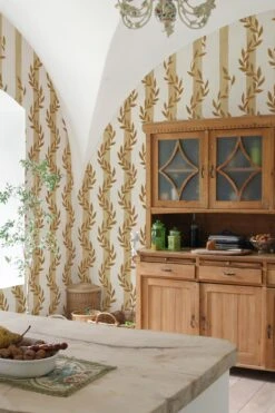 Botanical Stripe Yellow 10 Botanical Stripe Yellow -Belartestudio Shop NostalgicTradition BotanicalStripe BAS04612050 Yellow 4