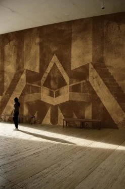 Brutalist Concrete Ochre -Belartestudio Shop OrganicModernism BrutalistConcrete BAS03505078 Ochre 3