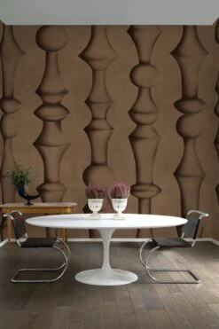 Sculptural Shadow Light Brown