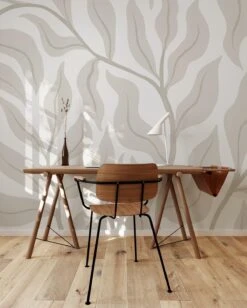 Leaves Soft Beige -Belartestudio Shop PastelDreams Leaves BAS00907042 SoftBeige 1