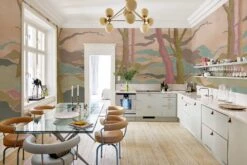 Graphic Landscape Pink -Belartestudio Shop PinkAmbience GraphicLandscape BAS07103035 Pink 3