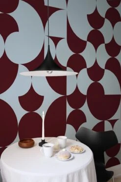 Retro Geometric Burgundy -Belartestudio Shop PopofBlue RetroGeometric BAS02401038 Burgundy 5