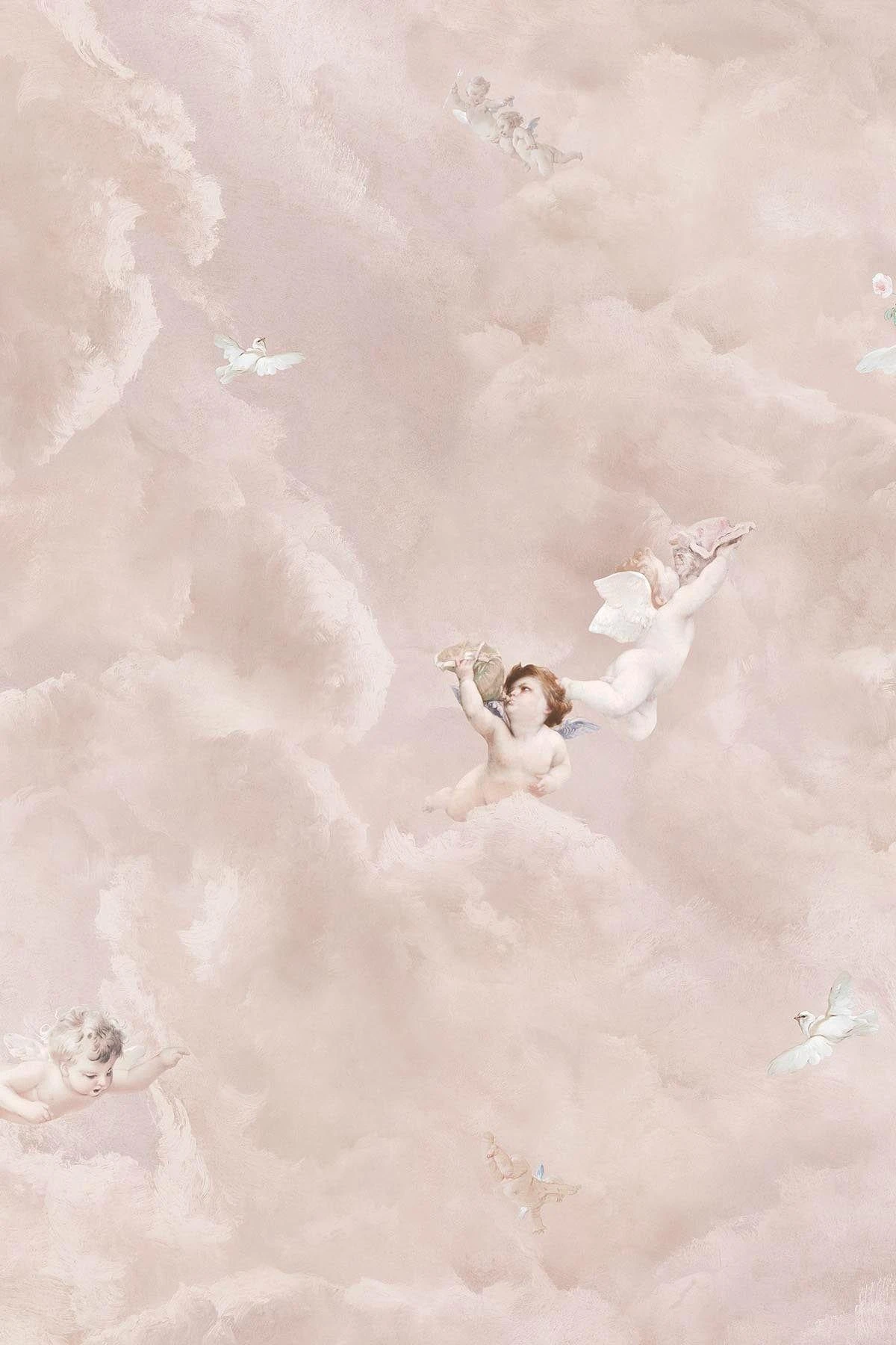 Cherub Clouds Soft Pink 2 Cherub Clouds Soft Pink - Image 2