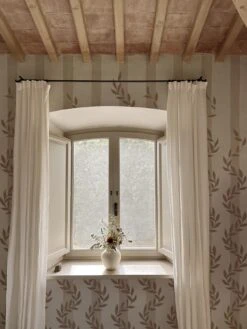 Botanical Stripe Beige -Belartestudio Shop SophisticatedVintage BotanicalStripe BAS07403090 Beige 1