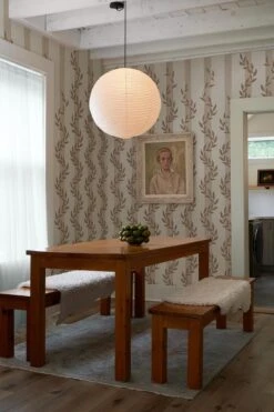 Botanical Stripe Beige -Belartestudio Shop SophisticatedVintage BotanicalStripe BAS07403090 Beige 4 harbourmain foundmythrill