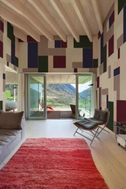 Bold Grid Burgundy/Green -Belartestudio Shop VibrantEclecticism BoldGrid BAS05901118 BurgundyGreen 1