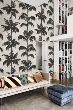 Vintage Palm Tree Small Black White -Belartestudio Shop VibrantEclecticism VintagePalmTreeSmall BAS07501006 BlackWhite 3