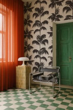 Vintage Palm Tree Small Black White -Belartestudio Shop VibrantEclecticism VintagePalmTreeSmall BAS07501006 BlackWhite 5
