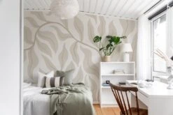 Leaves Soft Beige -Belartestudio Shop VintageGarden Leaves BAS00907042 SoftBeige 2