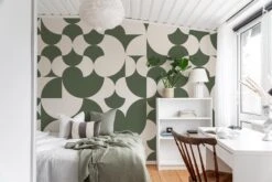 Retro Geometric Dark Green -Belartestudio Shop VintageGarden RetroGeometric BAS00908048 DarkGreen 3