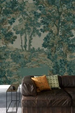 Tapestry Landscape Emerald Green -Belartestudio Shop VintageTapestry TapestryLandscape BAS05704120 EmeraldGreen 3