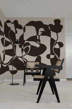 Abstract Faces Dark Brown -Belartestudio Shop VintageVibe AbstractFaces BAS00703079 DarkBrown 3