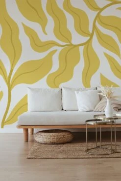 Leaves Yellow -Belartestudio Shop VintageVibe Leaves BAS00701050 Yellow 2