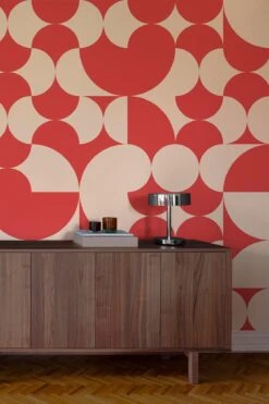 Retro Geometric Smooth Red -Belartestudio Shop VintageVibe RetroGeometric BAS00704033 SmoothRed 4