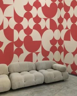 Retro Geometric Smooth Red -Belartestudio Shop VintageVibe RetroGeometric BAS00704033 SmoothRed 6