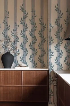 Botanical Stripe Light Blue -Belartestudio Shop WarmBotanicals BotanicalStripe BAS04706022 LightBlue 3