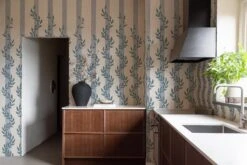 Botanical Stripe Light Blue -Belartestudio Shop WarmBotanicals BotanicalStripe BAS04706022 LightBlue 4