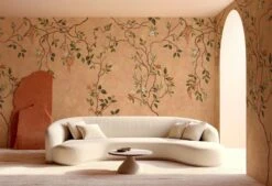 Chinoiserie Peach -Belartestudio Shop WarmBotanicals Chinoiserie BAS04703057 Peach 4