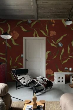 Wild Flowers Marsala Red -Belartestudio Shop WarmBotanicals WildFlowers BAS04707034 MarsalaRed 2