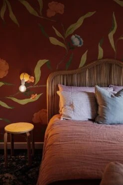 Wild Flowers Marsala Red