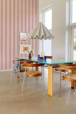 Curved Wall Panel Large Soft Pink